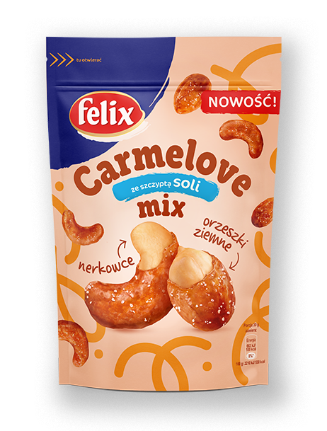 Carmelove mix nerkowca z orzeszkami ziemnymi